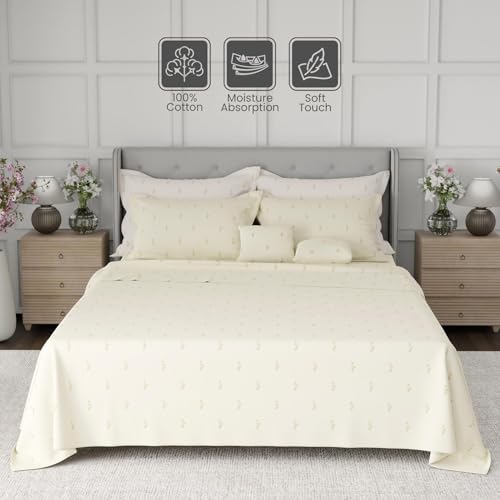 Image of BOUTIQUE LIVING Luxe Loom Blooming Dales 100% Cotton 600 TC Yellow Floral King Bedding Set
