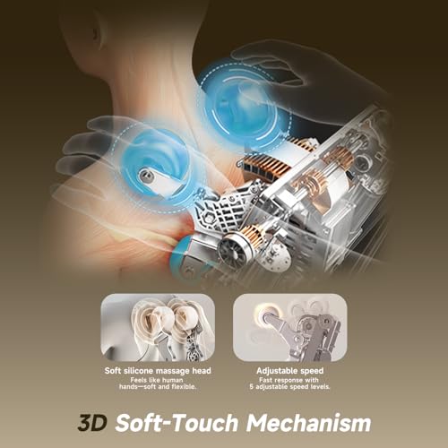 Image of ROTAI R-RELX Luxury 3D Massage Chair | 19 Auto Programs | Zero Gravity Recliner | 7 inch Touchscreen Controller | Bluetooth Speakers | Smart Voice Control | Child Lock & Sleep Mode (Brown)