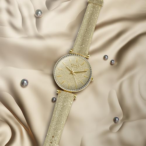 Image of BRUNO MILANO Fashion Forward Diamond Studded Bezel Watch with Added Sparkle for Women and Girls