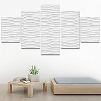 SIGNWIN 5 Panel Canvas Wall Art Modern Art Decorative Decorative Elements Digital Art Multicolor Patterns Urban for Home Decorations Ready to Hang - 60