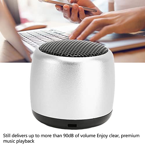 Image of Wireless Bluetooth Speaker, Portable Phone Tablet Holder Speaker Dual Drivers Bass Stereo Speaker 1000mAh Rechargeable, Suitable for Party, Travel, Home, Outdoors, Silver