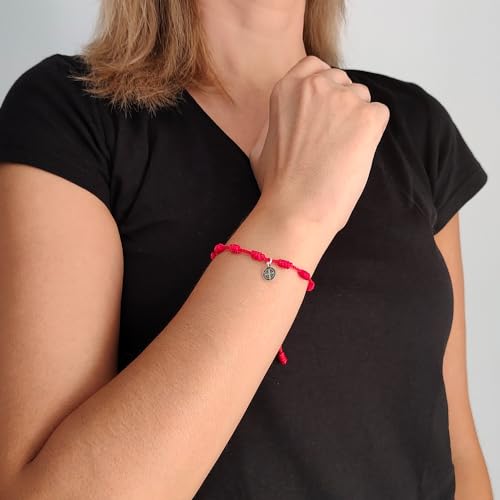 Pulsera roja San Benito 7 nudos mal de ojo set