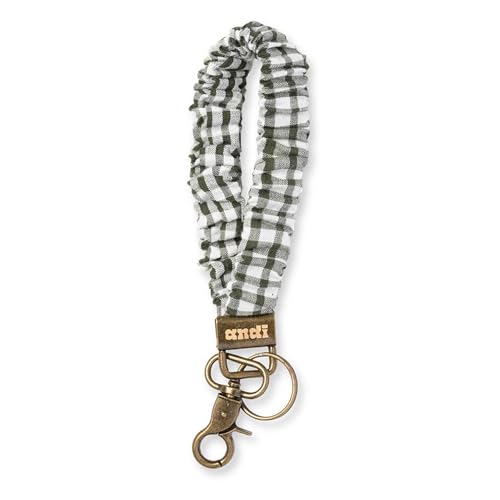 ANDI Wristlet Keychain for Women, Scrunchie Bracelet Key Ring With