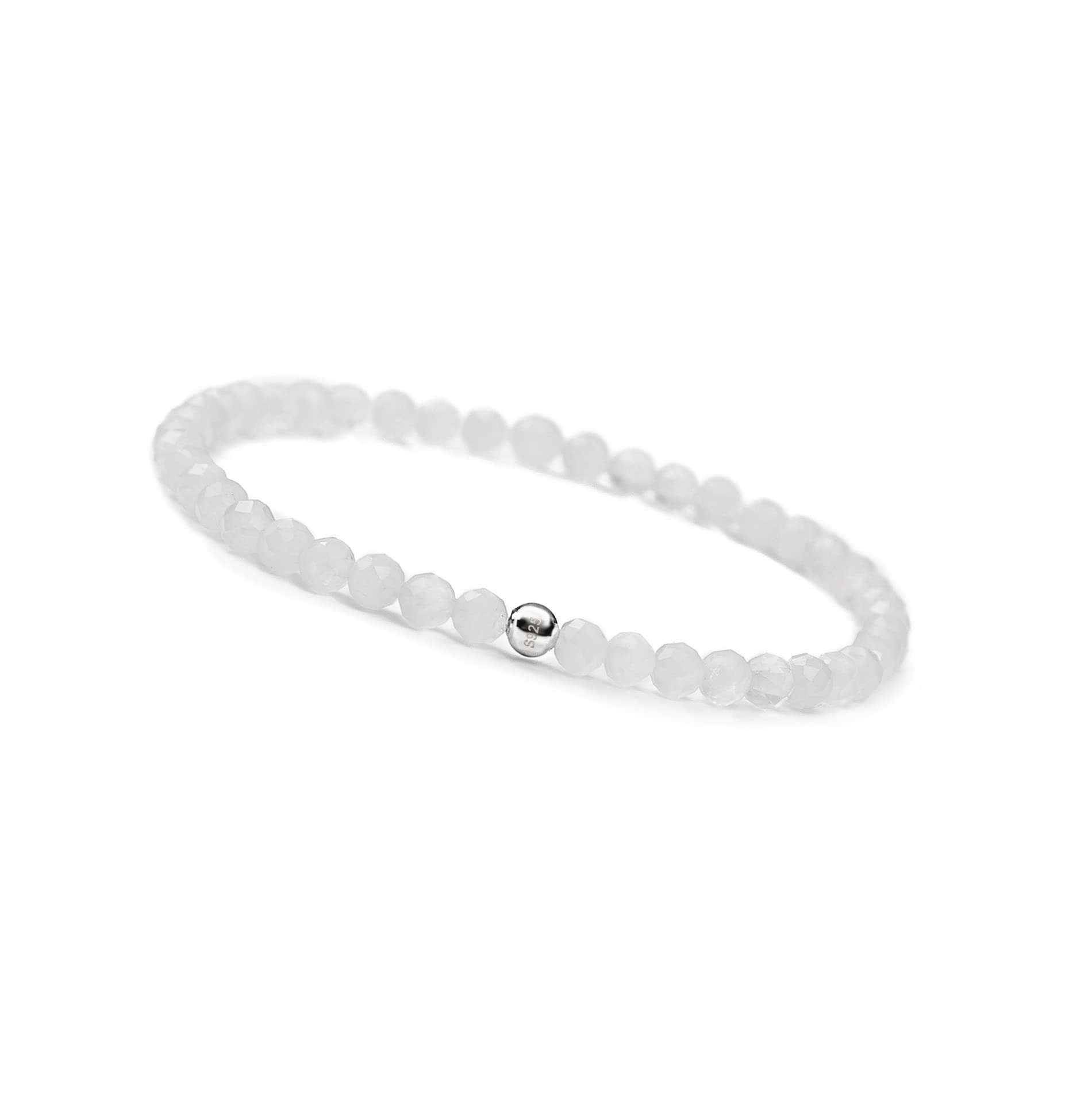 GD GOOD.designs Mondstein Armband Damen – Naturstein mit 925 Silber Perle