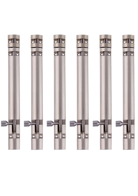 Image of Premium Heavy Aluminium 8 Inch Tower Bolt | Door Stopper | Door Lock Latch for Home, Office Doors,Main Doors,Windows | kundi | chitakni | Chitkini(Satin Finish)(Pack of 6)