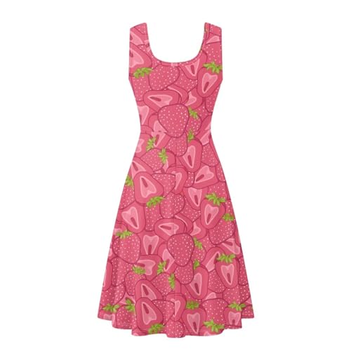 Image of TOADDITDO Womens Summer Sleeveless Tank Dress with 2 Side Pockets XS-4XL Plus Size