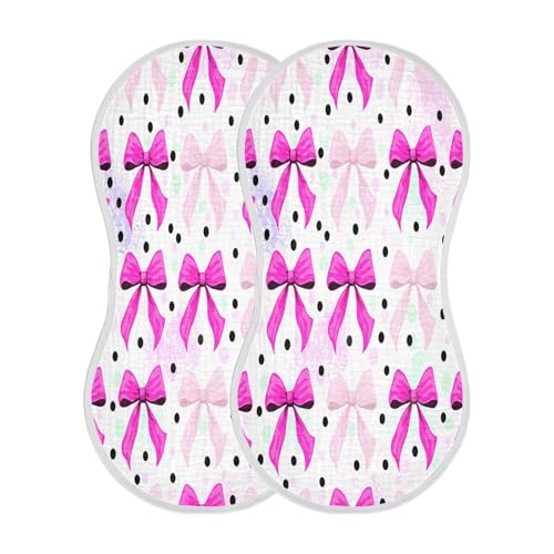 Bows Plant Burp Cloths Cotton Baby Washcloths,Large 22x11in Burping Cloth Absorbent and Soft for Newborn Baby Boys and Girls,4 Pack2