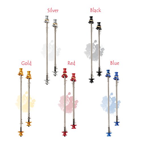 Espeto QR, Romacci Espetos de bicicleta ultraleves de 2 peças de liberação rápida Eixo de titânio es