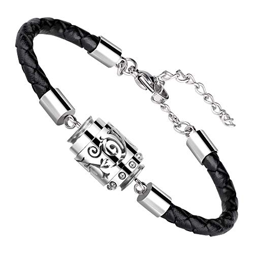 Essential Oil Diffuser Bracelet – Aromatherapy Stainless Steel Locket With Leather Adjustable Wristband for Mother’s Day, Women & Men
