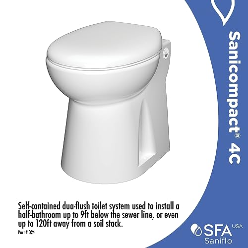 Saniflo 024 Sanicompact 4C - Dual Flush Macerating Toilet System thumb #1