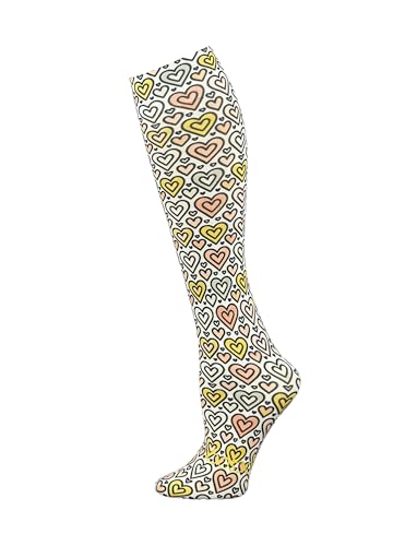 Image of Hocsocx Sweet Hearts Performance Liner Socks Moisture Wicking Protection for Field Hockey Soccer Ski Horseback Riding, Medium