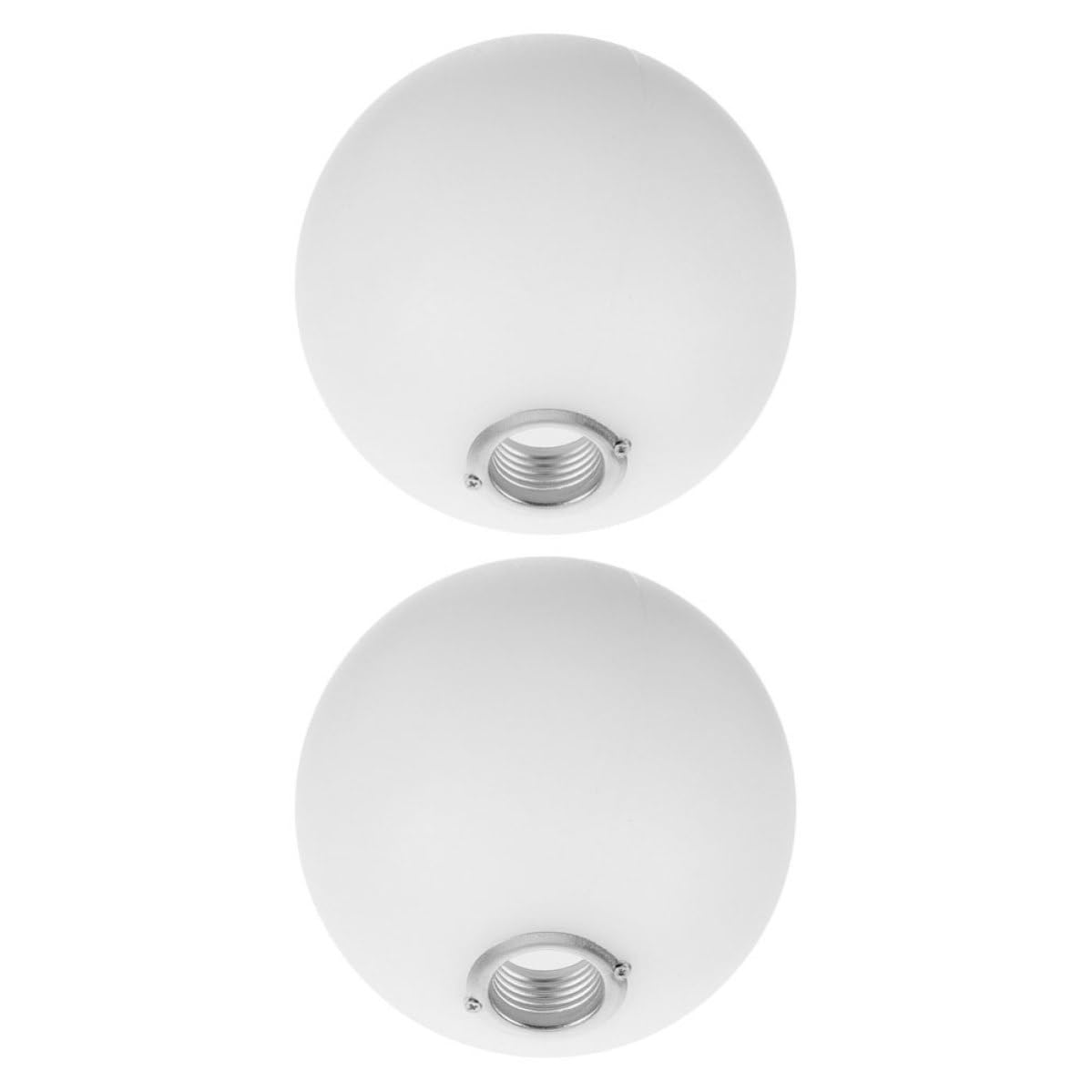 2Pcs Acrylic Globe Lampshade with G9 Metal Screw Base, White