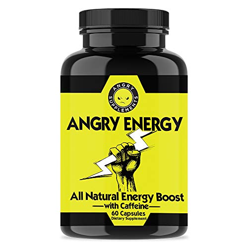 Angry Energy Caffeine Capsules by Angry Supplements, All Natural Non-GMO Energy Booster, Increase Stamina & Focus, Mind & Body Health (1-Bottle) Angry Energy Caffeine Capsules by Angry Supplements, All Natural Non-GMO Energy Booster, Increase Stamina & Focus, Mind & Body Health (1-Bottle)