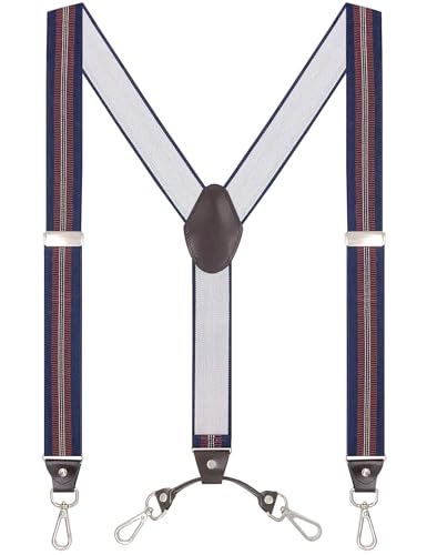 Image of Men's Suspenders with Swivel Hooks and Adjustable Braces, Suitable for Heavy Duty, Big and Tall
