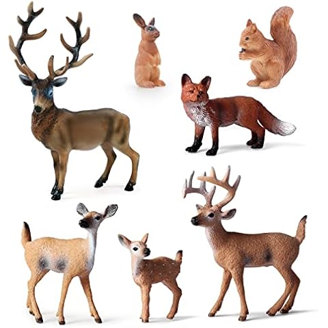 SIENON 7Pcs Realistic Forest Animal Figurines Cover