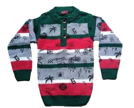 Image of VanshNaksh Kids Regular Fit Casual Soft Woolen Winter Wear Sweatshirt /Sweater for Boys & Girls