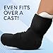 IMPRESA Extra Wide Socks for Men and Women - 2 Pairs Black Ankle Cast Socks - Stretches to 30