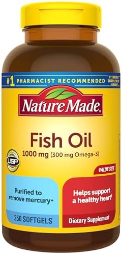 Nature Made Fish Oil Omega 3 Supplements, 1000mg Softgels, Omega ...