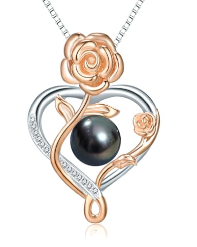 Birthday Gifts for Women Wife- Tahitian Black Pearl Necklace - Valentine's Christmas Day Mothers Day Build Your Mom Wife Girlfriend Best Gifts for Women