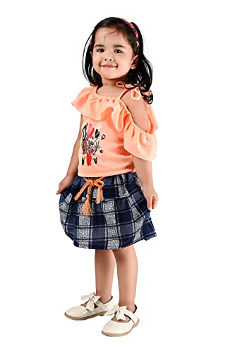 Image of Girls Skirt with Top combo set