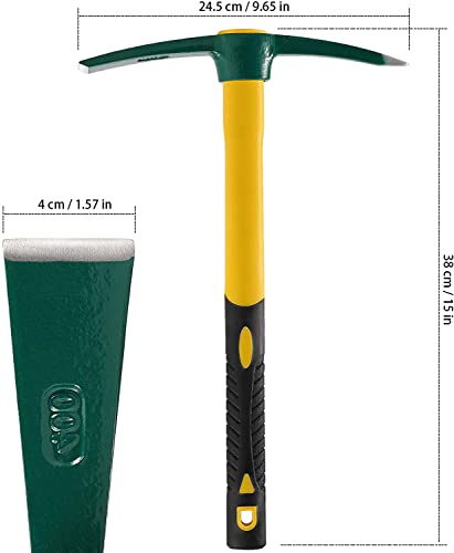 Azadón Mattock JEUIHAU 15 pulgadas con mango de fibra miniatura 4