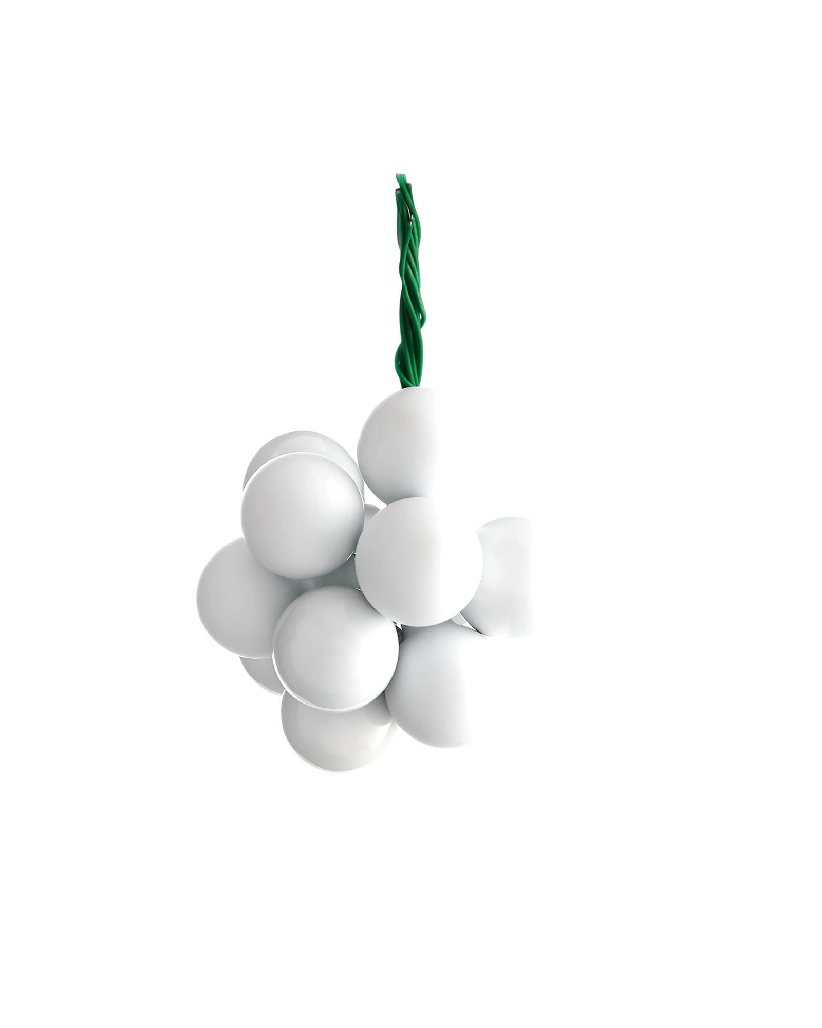 White Glass Berry Cluster Baubles