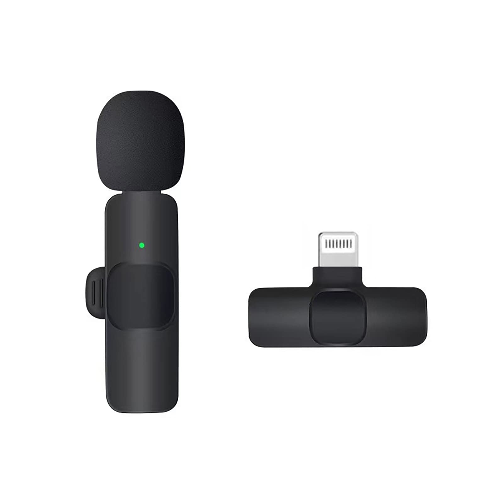 Shenzhi Tech Wireless Lavalier Microphone for iPhone iPad, Plug and Play Mini Mic for YouTube TikTok Live Streaming Gaming K Song Recording Auto Noise Reduction (Lightning 1)