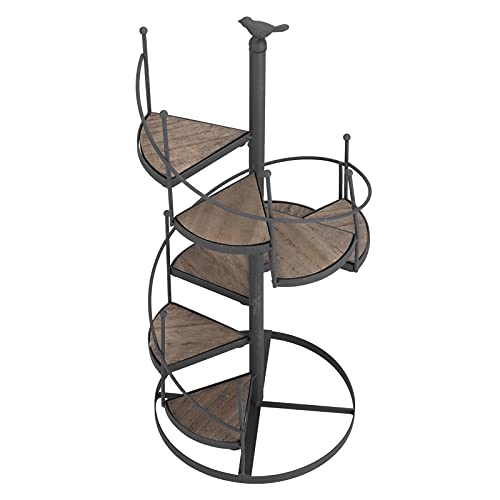 Dioche Escalera de Caracol Estante Decorativo para Plantas | Estante Multifuncional para Plantas de Hierro Forjado | Fácil de Instalar para Balcón y Sala de Estar | y Estable | Diseño Moderno