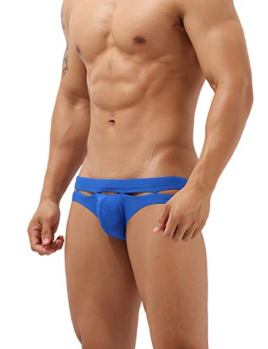 SEOBEAN Mens Low Rise Hole Swim Bikini Swimwear2