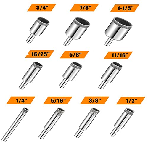 Set de 10 brocas sierra de diamante para cerámica y mármol miniatura 2