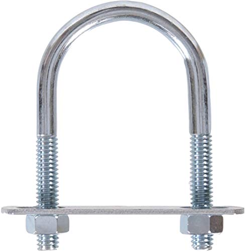Selle ronde en zinc Hillman 320864 avec boulon en U pour fixation de tubes et câbles