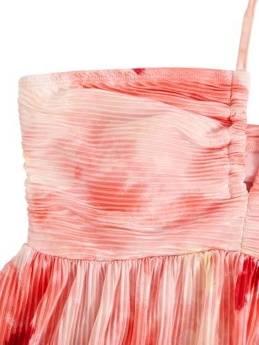 Image of SOLY HUX Women's Tie Dye Cami Dress Halter Backless Sleeveless A Line Short Summer Dresses Sundress
