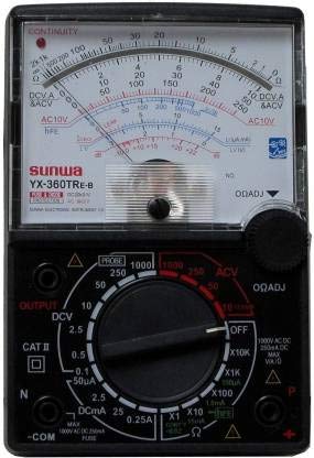 ERH INDIA Analog Multimeter, YX360-TRE-B Multitester Analog Multi Meter Analog Multimeter (Black 2000 Counts)