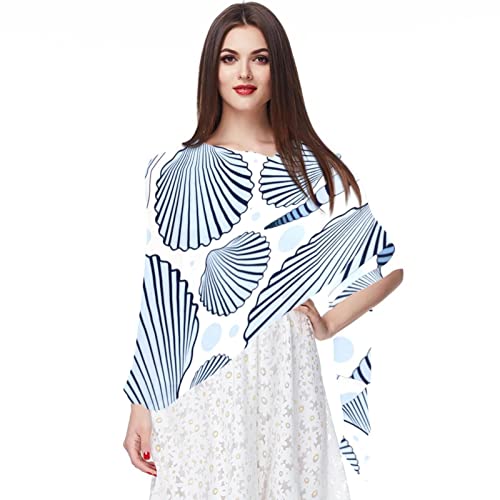 Écharpe en mousseline de soie femme motif méduse pieuvre Ocean Life