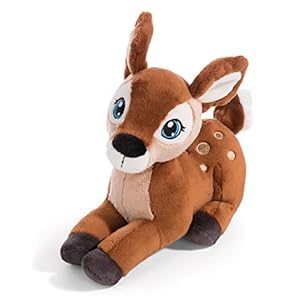 Zachte knuffel hertje Mala Magic 27cm bruin liggend – Duurzaam zacht speelgoed gemaakt van zachte pluche, schattig zacht speelgoed om mee te knuffelen en te spelen, geweldig geschenkidee