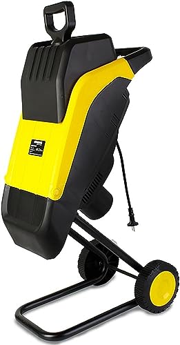 Garden Shredder 2500W, Max Diameter 35mm, Includes 50L Collection Bag, Rapid Blade System, 30M Wire, Suitable for Wood and Tough Garden Debris