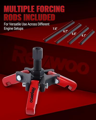 image for Reywoo Harmonic Balancer Puller Kit, Adjustable 3-Jaw Puller for Remov