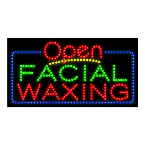 Facial Waxing LED Dots Sign #25403