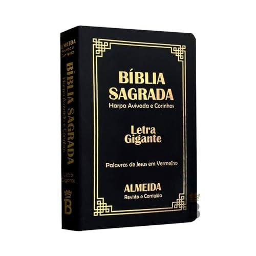 Biblia Sagrada Letra Gigante Luxo Popular - Preta - Com Harpa...