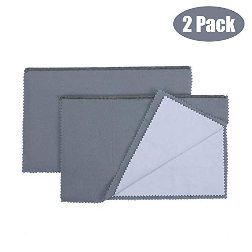 2 Pack Polishing Cloth Large Jewelry Cleaning Cloths| 100% Cotton for Gold Silver and Platinum Jewelry Coins Watches and Silverware| Tarnish Remover| Keep Jewelry Shining