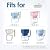 [Original] Waterdrop PF-01A Water Filter Replacement for Waterdrop Pitcher and Dispenser Filtration System, NSF Certified, Reduces Lead, PFAS, PFOA/PFOS, Last Up to 200 Gallons, 6 Pack