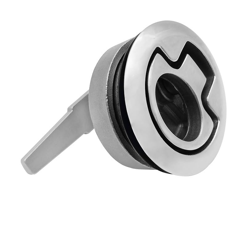 Serrure tournante anti-corrosion loquet de pont affleurant inox 316 bateau