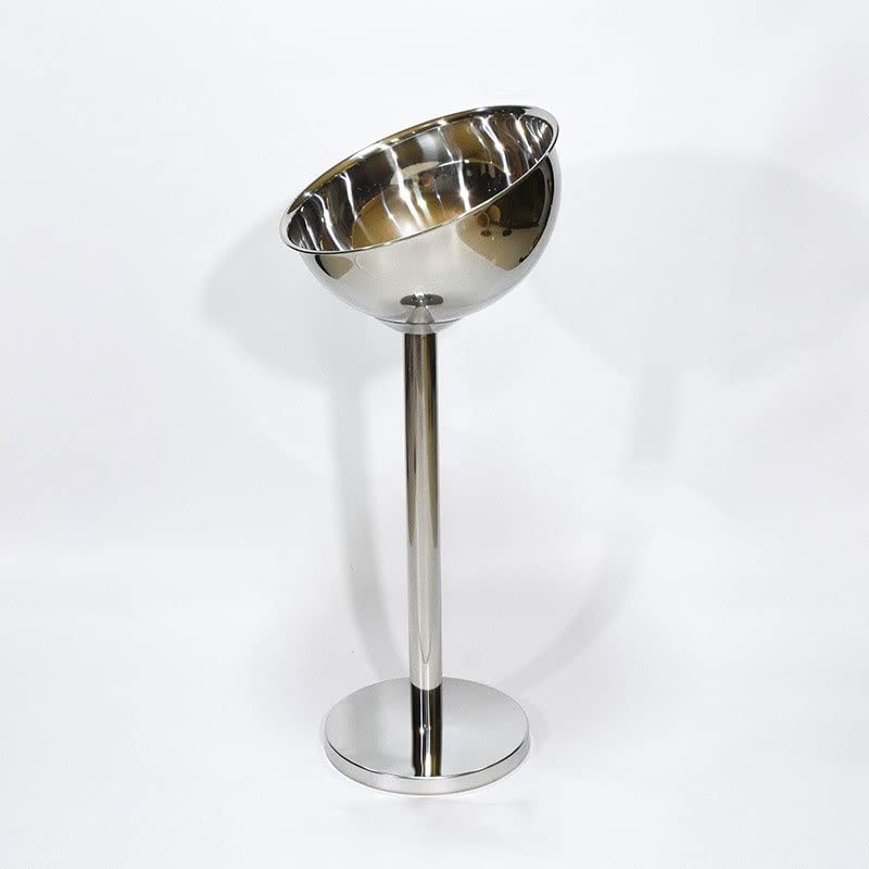 Saturey EIN Eiskübel Eile Eimer Vertikal mit Rack Champagner Eimer Verdickter Edelstahl EIS Weinbecken Bar Ware Beverage Barware Zubehör Eiskühler Sektkühler Eiswürfelbehälter (Color : C)