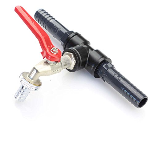 Preisvergleich Produktbild Schlauchabzweig (T-Stück) mit Auslaufhahn Ø 25mm- 3 / 4 Zoll