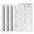 SODOCT 6 Pack Large Acoustic Panels, 47.2" X 23.6" X 0.4" Sound Proof Panels for Walls, Wall Paneles Decorativos Para Pared for Home Studio & Office, White