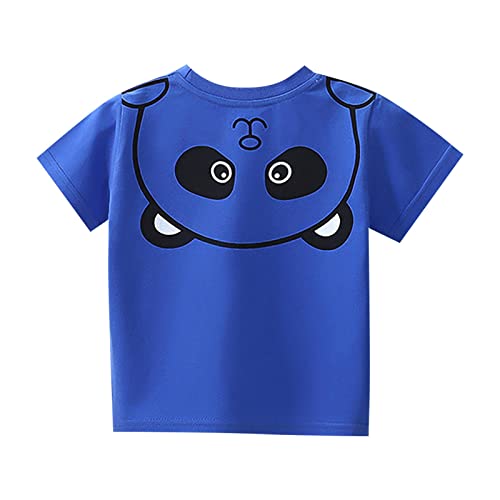 Girls Cotton Short Sleeve T Shirt Panda Pattern Boy Pajamas Clothes Conditioning First Birthday Shirts Boy Football