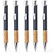 Kugel aus  günstig Kaufen-noTrash2003 10 ergonomische Kugelschreiber Gummiertes Aluminium Metallspitze und Griffzone aus Kork und Touchfunktion 5 Farben Stylus Druckkugelschreiber Mehrfarbig blauschreibend (Grau)