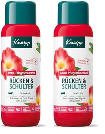 Kneipp Aroma-Pflegeschaumbad Rücken & Schulter - Wohltuend für Rücken, Nacken und Schulter - Rezeptur ohne Mikroplastik - 400ml (Packung mit 2)