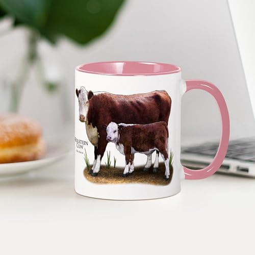 Taza grande CafePress Hereford Cow And Calf 11 oz cerámica miniatura 4