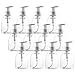 Bekith 12 Pack Foaming Soap Dispensers Pump-Bottles for Liquid Soap, 8.5oz / 250ml, Use with Castile Soap, DIY Liquid Soap, Dish Soap, Body Wash and More